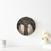 Sepia Brooklyn Bridge Ronde Klok (Huis)