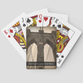 Sepia Brooklyn Bridge Speelkaarten (Achterkant)