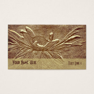 Sepia Brown Daisy Flower Art Visitekaartjes