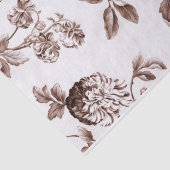 Sepia Brown  Floral Toile No.2 Tissuepapier (Detail)