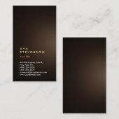 Sepia Brown kleuren Verticaal modern Professional Visitekaartje (Voorkant / Achterkant)