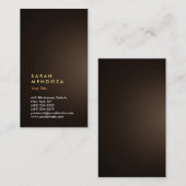 Sepia Brown kleuren Verticaal modern Professional Visitekaartje (Voorkant / Achterkant)