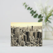 Sepia Brown New York City Old Style Briefkaart (Staand voorkant)