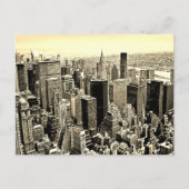 Sepia Brown New York City Old Style Briefkaart (Voorkant)