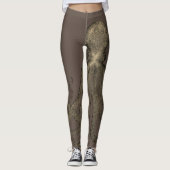 Sepia Brown Octopus Leggings (Voorkant)