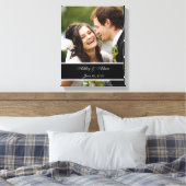 Sepia bruiloft foto gepersonaliseerd canvas afdruk (Insitu (Slaapkamer))