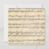 sepia bruiloft hart muziek kaart (Achterkant)