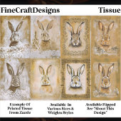 Sepia Bunny Artwork, Easter Crafts EV3L Decoupage Tissuepapier