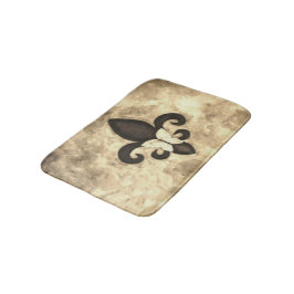 Sepia Butterfleur | Tan Butterfly op Fleur de Lis Badmat