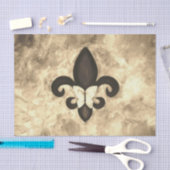 Sepia Butterfleur | Tan Butterfly op Fleur de Lis Tissuepapier (Craft)