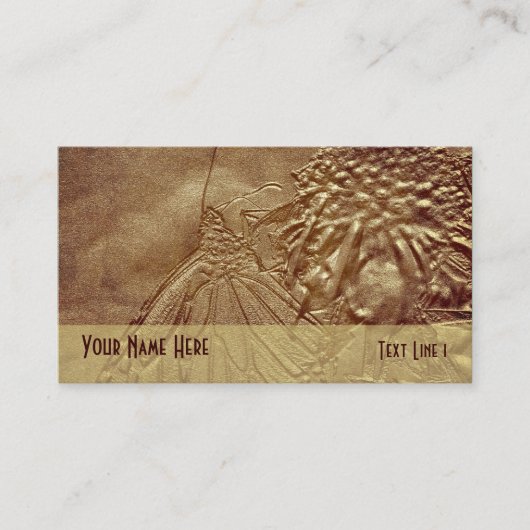 Sepia Butterfly Natuur Visitekaartje (Voorkant)