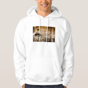 Sepia cafe bord, Parijs, Frankrijk Hoodie