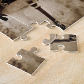 Sepia cafe sign, Parijs, Frankrijk Legpuzzel (Zijkant)