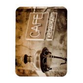 Sepia cafe sign, Parijs, Frankrijk Magneet (Verticaal)