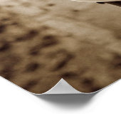 Sepia cafe sign, Parijs, Frankrijk Poster (Hoek)