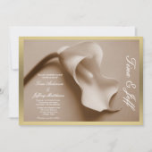 sepia calla lily bruiloft nodiggilt edge kaart (Voorkant)