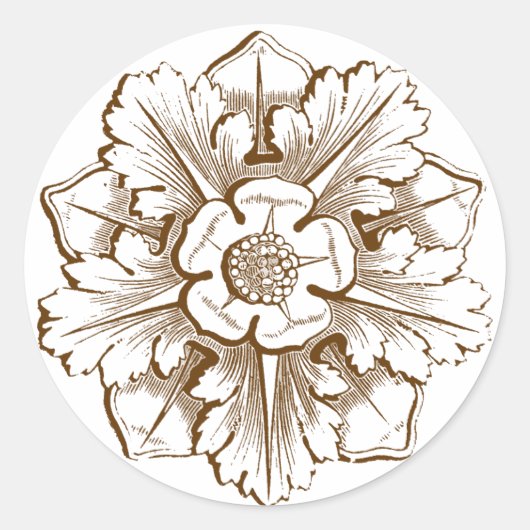  Sepia Cathedral Vlaamse Sticker (Voorkant)
