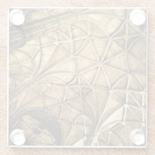 Sepia Ceiling Architecture Glazen Onderzetter (Achterkant)