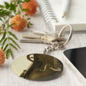 Sepia Cello Sleutelhanger (Zijkant)