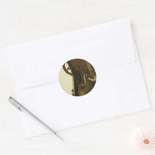 Sepia Cello sticker (Envelop)
