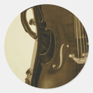 Sepia Cello sticker