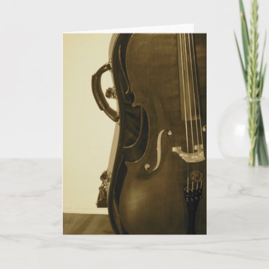 Sepia Cello-wenskaart Kaart (Voorkant)