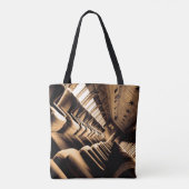Sepia Chairs Tote Bag (Achterkant)