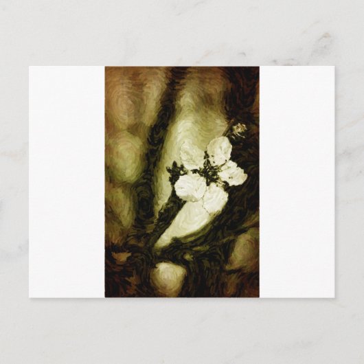 Sepia cherry blossom briefkaart (Voorkant)