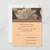 Sepia Clematis Weddenschap RSVP-kaart RSVP Kaartje (Voorkant)
