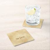 Sepia Clock Face Steampunk Kartonnen Onderzetters (Insitu)