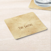 Sepia Clock Face Steampunk Kartonnen Onderzetters (Schuin)