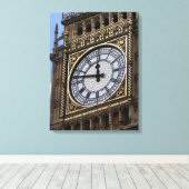 Sepia Close-up Big Ben London Reizen Canvas Afdruk (Insitu (Houten vloer))
