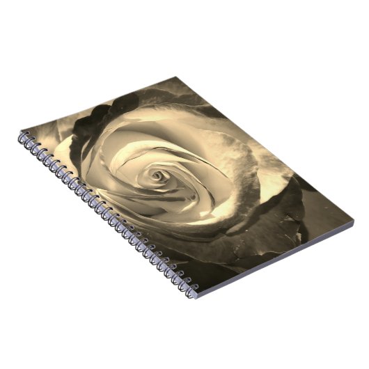 Sepia Close-up Notitieboek (Rechterzijde)