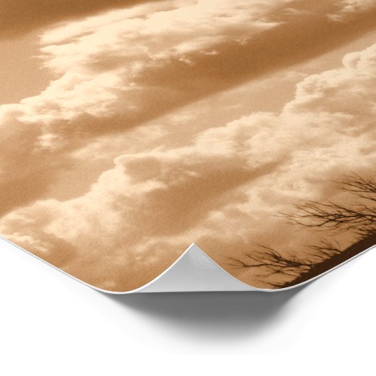 Sepia Clouds Poster (Hoek)