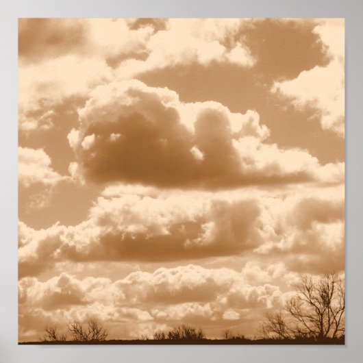 Sepia Clouds Poster (Voorkant)