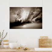 Sepia Clouds, Sky & Sunset Motivatie Vrijheid Poster (Keuken)