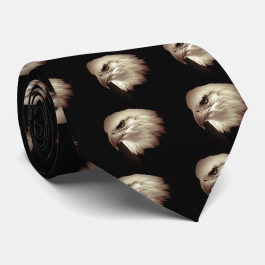 Sepia Color Bald Eagle Stropdas (Opgerold)