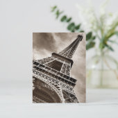 Sepia Color Eiffel Tower Paris Briefkaart (Staand voorkant)