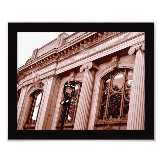 Sepia Columns Foto Afdruk (Voorkant)