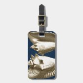 Sepia Conch Seashells Bagagelabel (Voorkant verticaal)