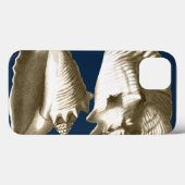 Sepia Conch Seashells Case-Mate iPhone Case (Achterkant (horizontaal))