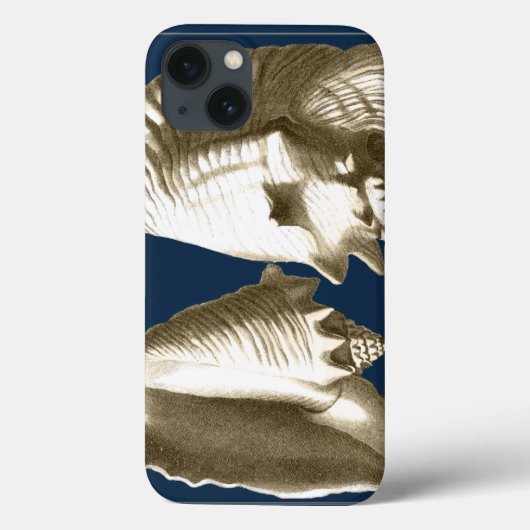 Sepia Conch Seashells Case-Mate iPhone Case (Achterkant)