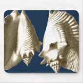 Sepia Conch Seashells Muismat (Voorkant)