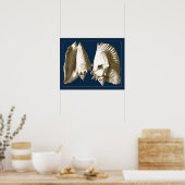 Sepia Conch Seashells Poster (Keuken)