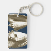 Sepia Conch Seashells Sleutelhanger (achterkant)