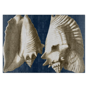 Sepia Conch Seashells Snijplank