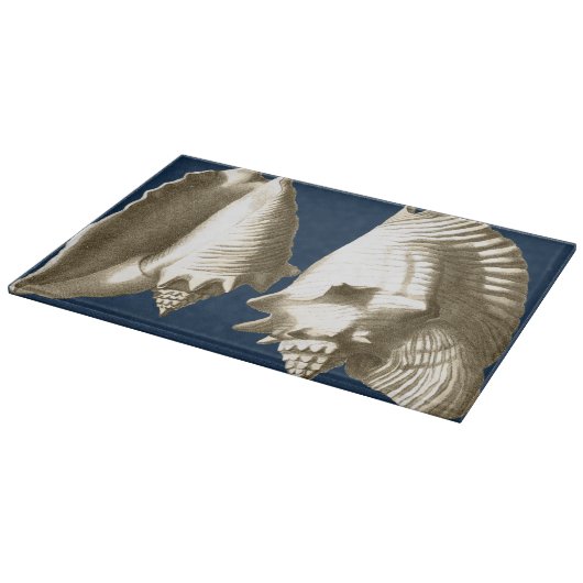Sepia Conch Seashells Snijplank (Hoek)