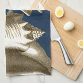 Sepia Conch Seashells Theedoek (Quarter Fold)