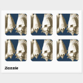 Sepia Conch Seashells Vierkante Sticker (Vel)