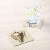 Sepia Conch Shell Kartonnen Onderzetters (Insitu)